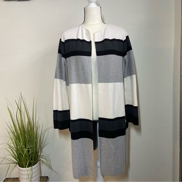 Calvin Klein Long Open Front Cardigan Size Large - Picture 2 of 13